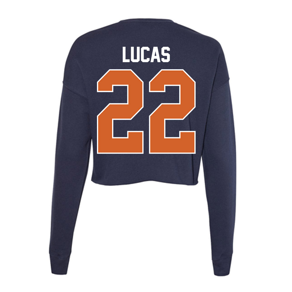 Wheaton IL - NCAA Men's Soccer : Isaac Lucas - Women's Cropped Crew Fleece-1