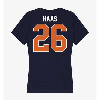 Wheaton IL - NCAA Football : Maison Haas - Women's V-Neck T-Shirt-1