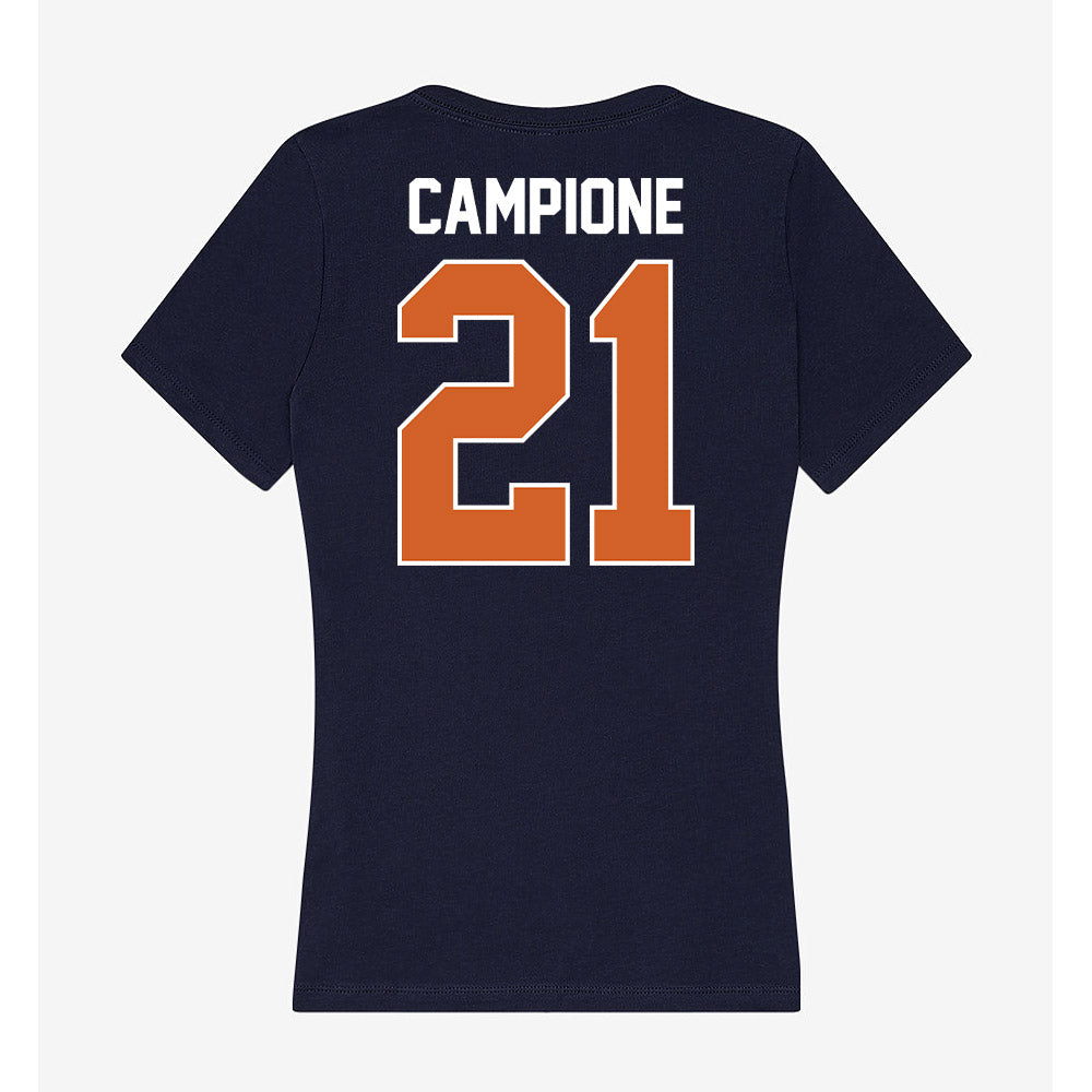 Wheaton IL - NCAA Men's Basketball : Matthew Campione - Women's V-Neck T-Shirt-1