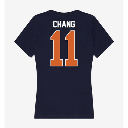 Wheaton IL - NCAA Baseball : Michael Chang - Women's V-Neck T-Shirt-1