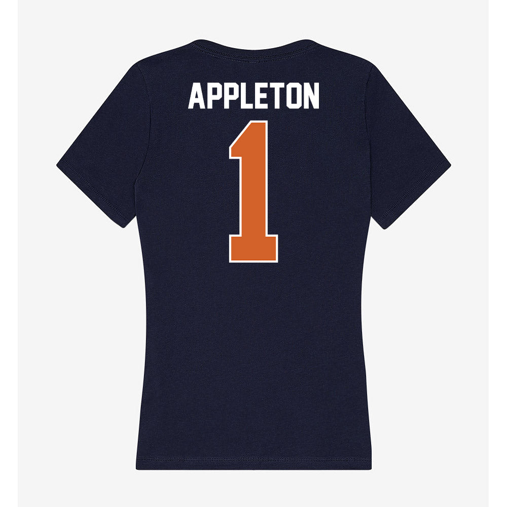 Wheaton IL - NCAA Men's Basketball : Cody Appleton - Women's V-Neck T-Shirt-1