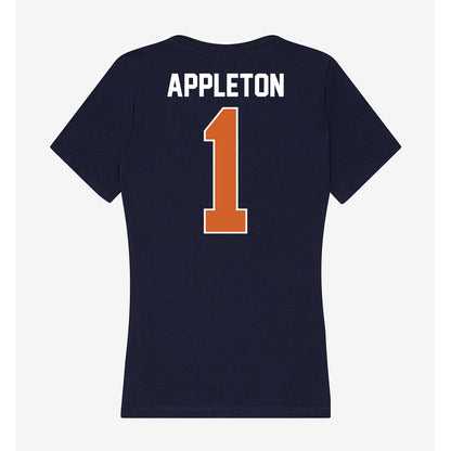 Wheaton IL - NCAA Men's Basketball : Cody Appleton - Women's V-Neck T-Shirt-1