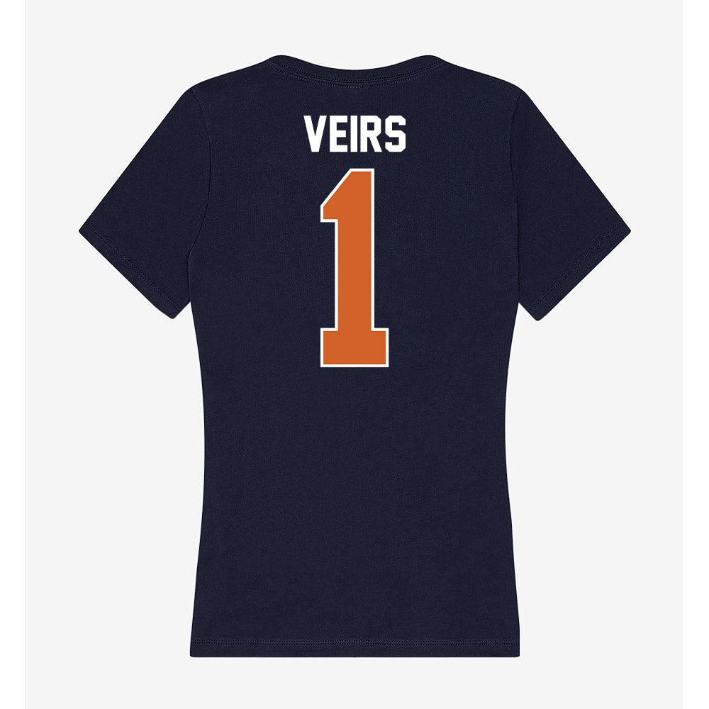 Wheaton IL - NCAA Men's Basketball : Christian Veirs - Women's V-Neck T-Shirt-1