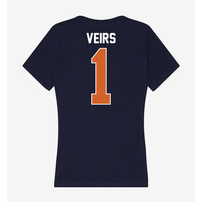 Wheaton IL - NCAA Men's Basketball : Christian Veirs - Women's V-Neck T-Shirt-1