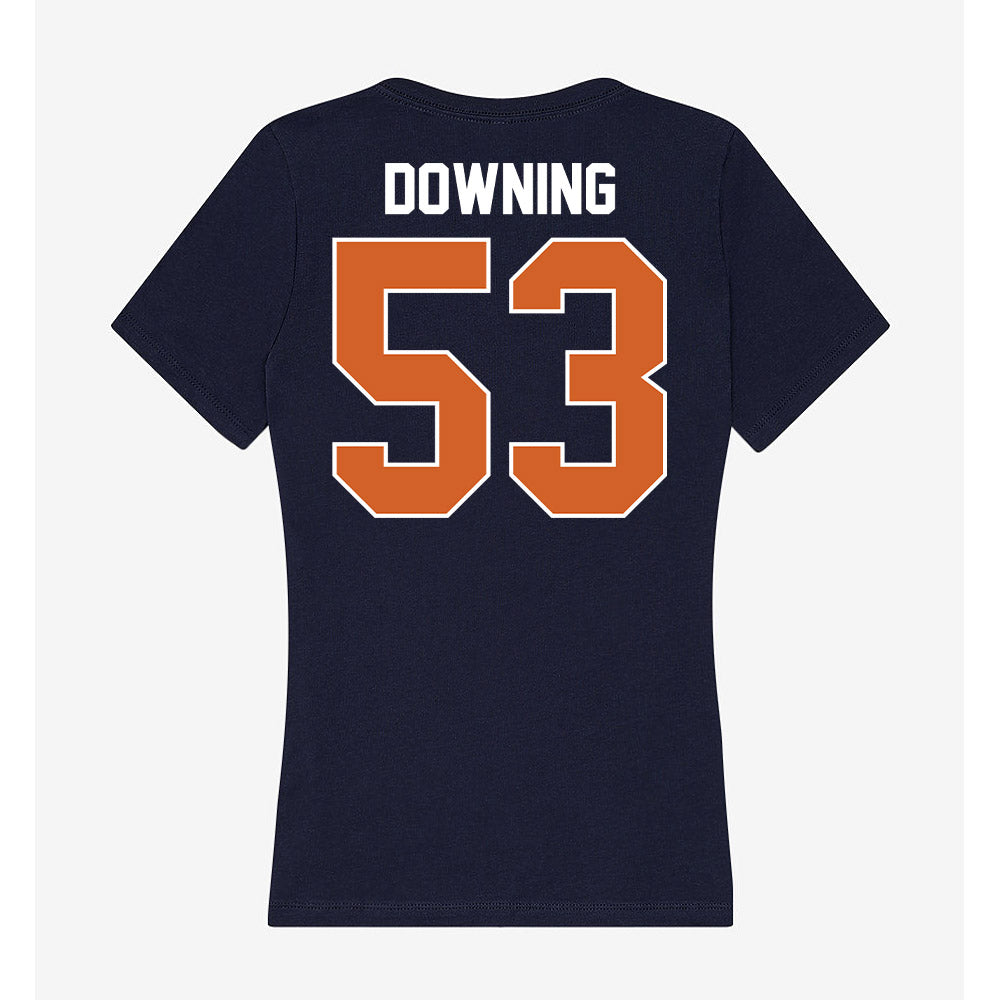 Wheaton IL - NCAA Football : Owen Downing - Women's V-Neck T-Shirt-1