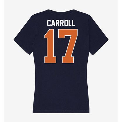 Wheaton IL - NCAA Football : Xander Carroll - Women's V-Neck T-Shirt-1
