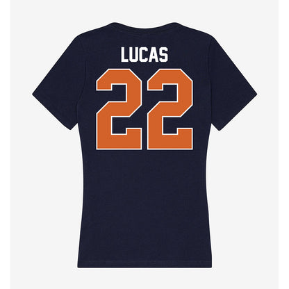 Wheaton IL - NCAA Men's Soccer : Isaac Lucas - Women's V-Neck T-Shirt-1