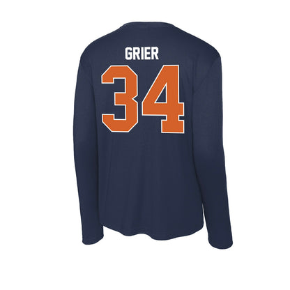 Wheaton IL - NCAA Baseball : Carson Grier - Activewear Long Sleeve T-Shirt-1