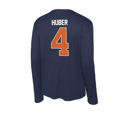 Wheaton IL - NCAA Men's Soccer : David Huber - Activewear Long Sleeve T-Shirt-1
