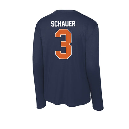 Wheaton IL - NCAA Baseball : Caleb Schauer - Activewear Long Sleeve T-Shirt-1