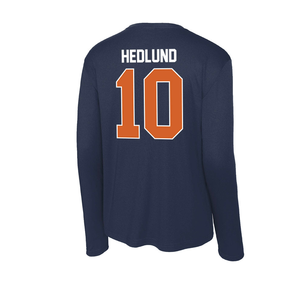 Wheaton IL - NCAA Baseball : Nathan Hedlund - Activewear Long Sleeve T-Shirt-1