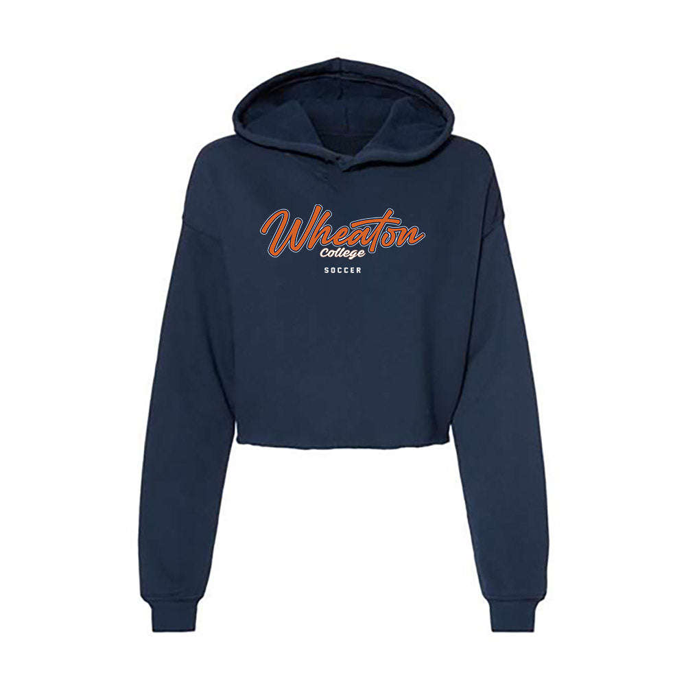 Wheaton IL - NCAA Men's Soccer : Isaac Lucas - Women's Crop Fleece Hoodie-0