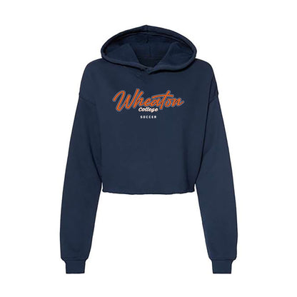Wheaton IL - NCAA Men's Soccer : Isaac Lucas - Women's Crop Fleece Hoodie-0