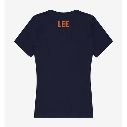Wheaton IL - NCAA Women's Swimming & Diving : Anna Lee - Women's V-Neck T-Shirt-1