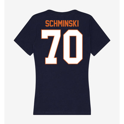 Wheaton IL - NCAA Football : Cole Schminski - Women's V-Neck T-Shirt-1