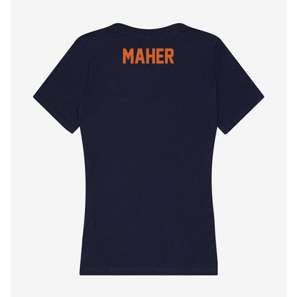 Wheaton IL - NCAA Men's Track & Field : Benjamin Maher - Women's V-Neck T-Shirt-1