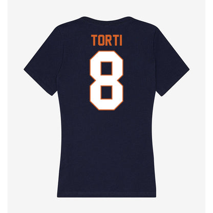Wheaton IL - NCAA Football : Luca Torti - Women's V-Neck T-Shirt-1