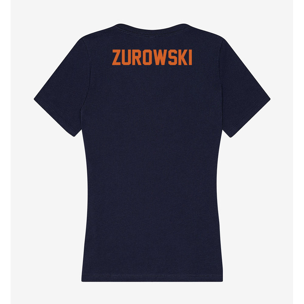 Wheaton IL - NCAA Women's Swimming & Diving : Kate Zurowski - Women's V-Neck T-Shirt-1
