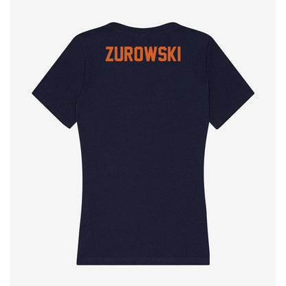 Wheaton IL - NCAA Women's Swimming & Diving : Kate Zurowski - Women's V-Neck T-Shirt-1