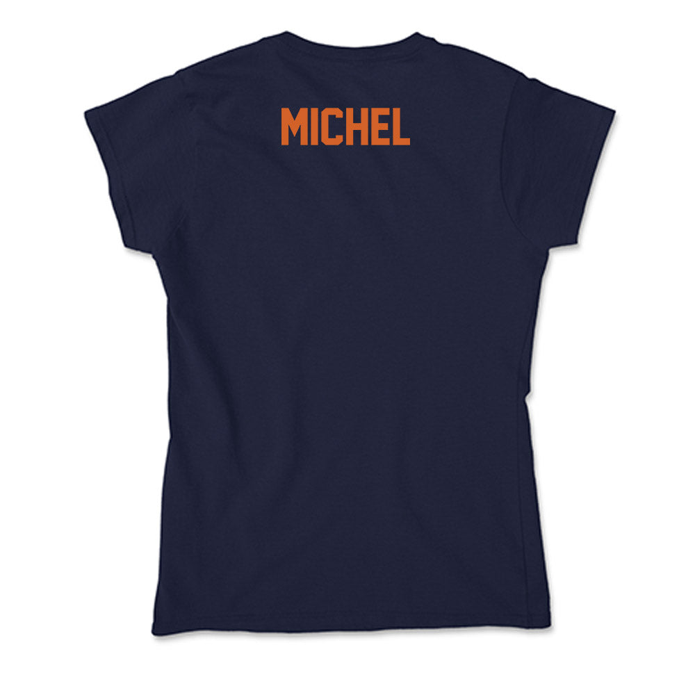 Wheaton IL - NCAA Men's Swimming & Diving : Emmitt Michel - Soft Style Women’s T-Shirt-1