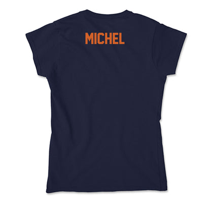 Wheaton IL - NCAA Men's Swimming & Diving : Emmitt Michel - Soft Style Women’s T-Shirt-1