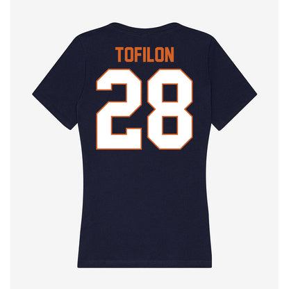 Wheaton IL - NCAA Football : Nate Tofilon - Women's V-Neck T-Shirt-1