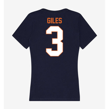 Wheaton IL - NCAA Softball : Bella Giles - Women's V-Neck T-Shirt-1