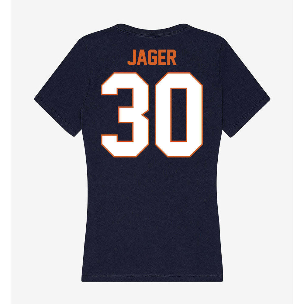 Wheaton IL - NCAA Football : Kenny Jager - Women's V-Neck T-Shirt-1