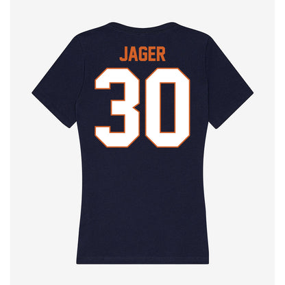 Wheaton IL - NCAA Football : Kenny Jager - Women's V-Neck T-Shirt-1