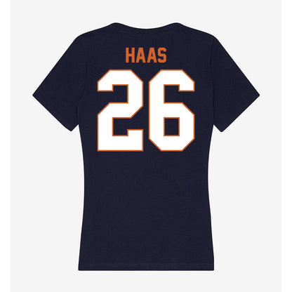 Wheaton IL - NCAA Football : Maison Haas - Women's V-Neck T-Shirt-1