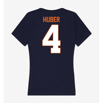 Wheaton IL - NCAA Men's Soccer : David Huber - Women's V-Neck T-Shirt-1