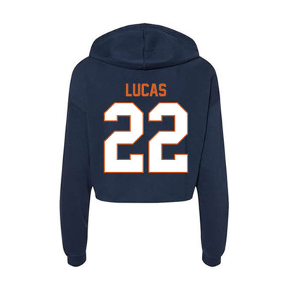 Wheaton IL - NCAA Men's Soccer : Isaac Lucas - Women's Crop Fleece Hoodie-1