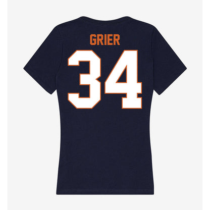 Wheaton IL - NCAA Baseball : Carson Grier - Women's V-Neck T-Shirt-1