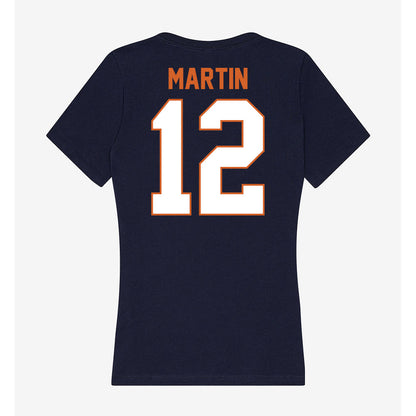 Wheaton IL - NCAA Men's Basketball : Devin Martin - Women's V-Neck T-Shirt-1