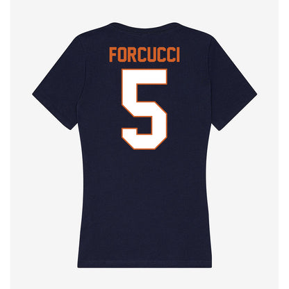 Wheaton IL - NCAA Football : Mark Forcucci - Women's V-Neck T-Shirt-1