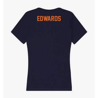 Wheaton IL - NCAA Men's Swimming & Diving : Lucas Edwards - Women's V-Neck T-Shirt-1