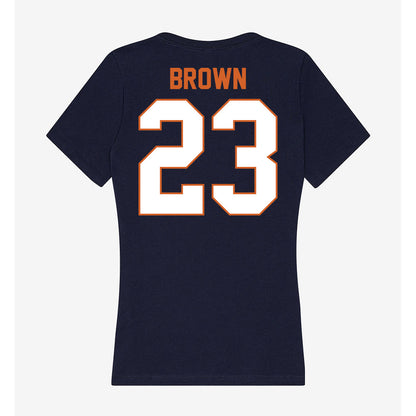 Wheaton IL - NCAA Men's Soccer : Sam Brown - Women's V-Neck T-Shirt-1