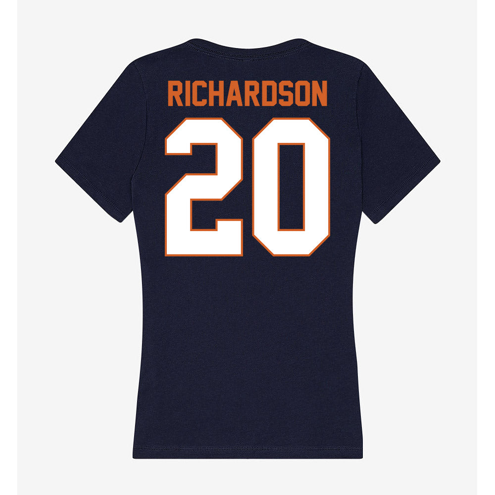 Wheaton IL - NCAA Men's Basketball : Soren Richardson - Women's V-Neck T-Shirt-1