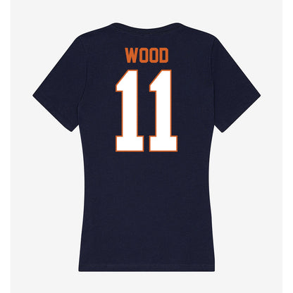Wheaton IL - NCAA Women's Soccer : Katherine Wood - Women's V-Neck T-Shirt-1