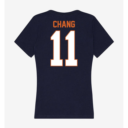 Wheaton IL - NCAA Baseball : Michael Chang - Women's V-Neck T-Shirt-1