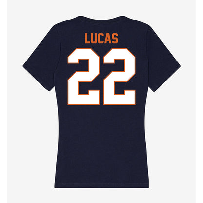 Wheaton IL - NCAA Men's Soccer : Isaac Lucas - Women's V-Neck T-Shirt-1