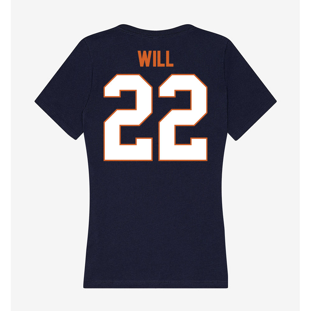Wheaton IL - NCAA Men's Basketball : Eli Will - Women's V-Neck T-Shirt-1