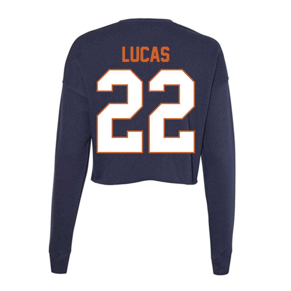 Wheaton IL - NCAA Men's Soccer : Isaac Lucas - Women's Cropped Crew Fleece-1