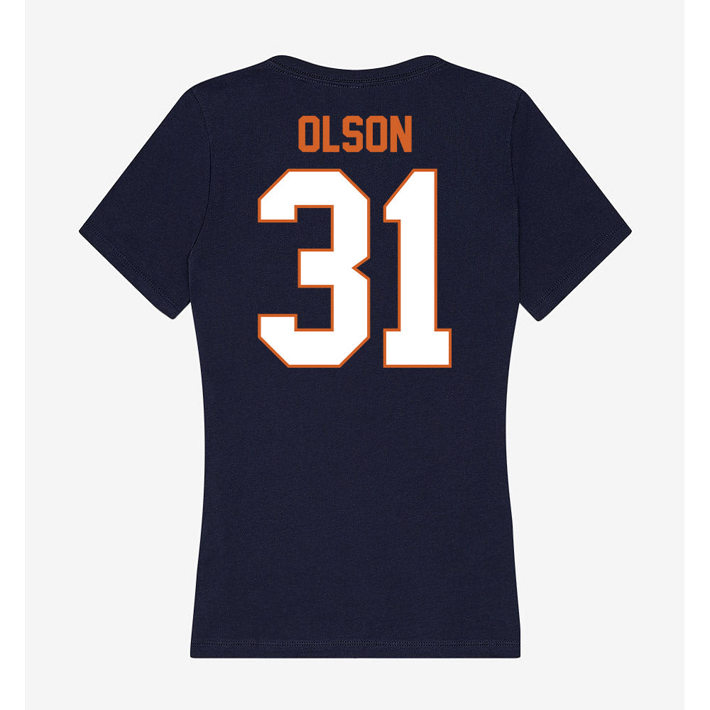 Wheaton IL - NCAA Men's Basketball : Jace Olson - Women's V-Neck T-Shirt-1
