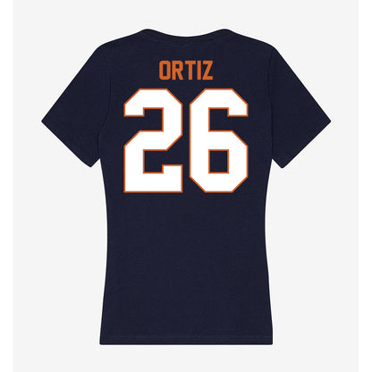 Wheaton IL - NCAA Baseball : Joshua Ortiz - Women's V-Neck T-Shirt-1