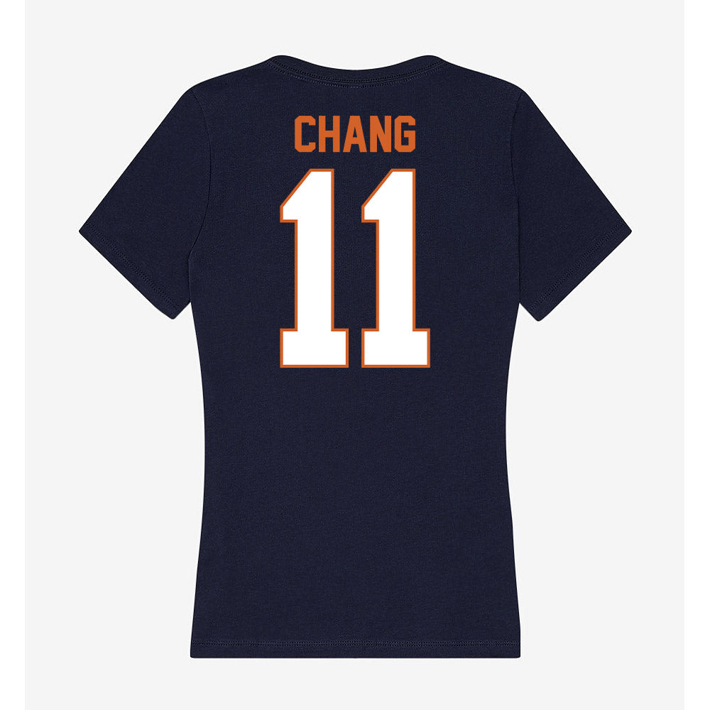 Wheaton IL - NCAA Baseball : Michael Chang - Women's V-Neck T-Shirt-1