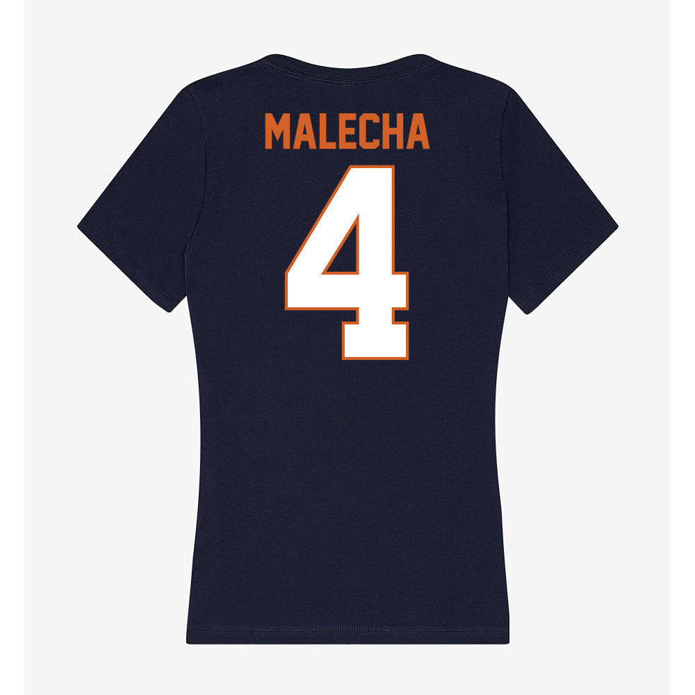 Wheaton IL - NCAA Softball : Makena Malecha - Women's V-Neck T-Shirt-1