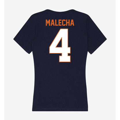 Wheaton IL - NCAA Softball : Makena Malecha - Women's V-Neck T-Shirt-1