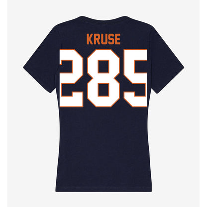 Wheaton IL - NCAA Wrestling : Joseph Kruse - Women's V-Neck T-Shirt-1