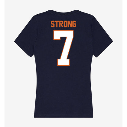 Wheaton IL - NCAA Women's Soccer : Calah Strong - Women's V-Neck T-Shirt-1